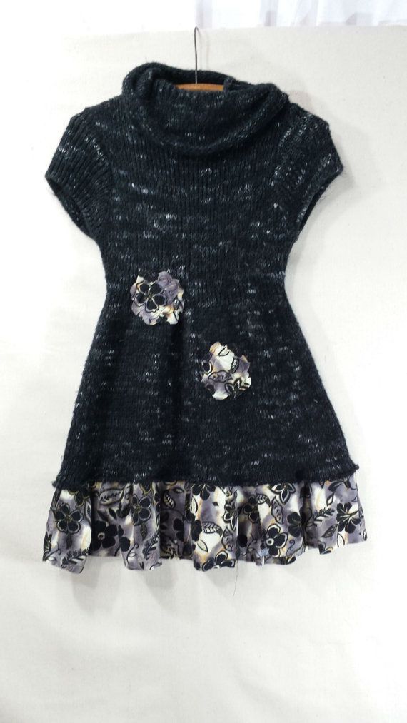 Upcycled Clothing / Upcycled Sweater Dress / by CuriousOrangeCat, $72.00