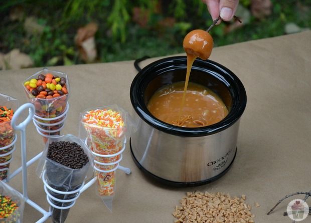 Was FUN!  But, couldnt get into balls so, just sliced them.  Everyone LOVED it!!!  Mini Caramel Apple Fondue- great for a Fall