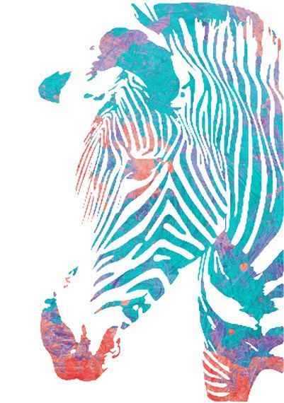 Watercolor Painting Safari Animal Zebra by WatercolorGirlArt