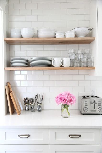 We saved money using a standard 3×6 white subway tile from Home Depot.  Even though our backsplash tile choice was cheap, its