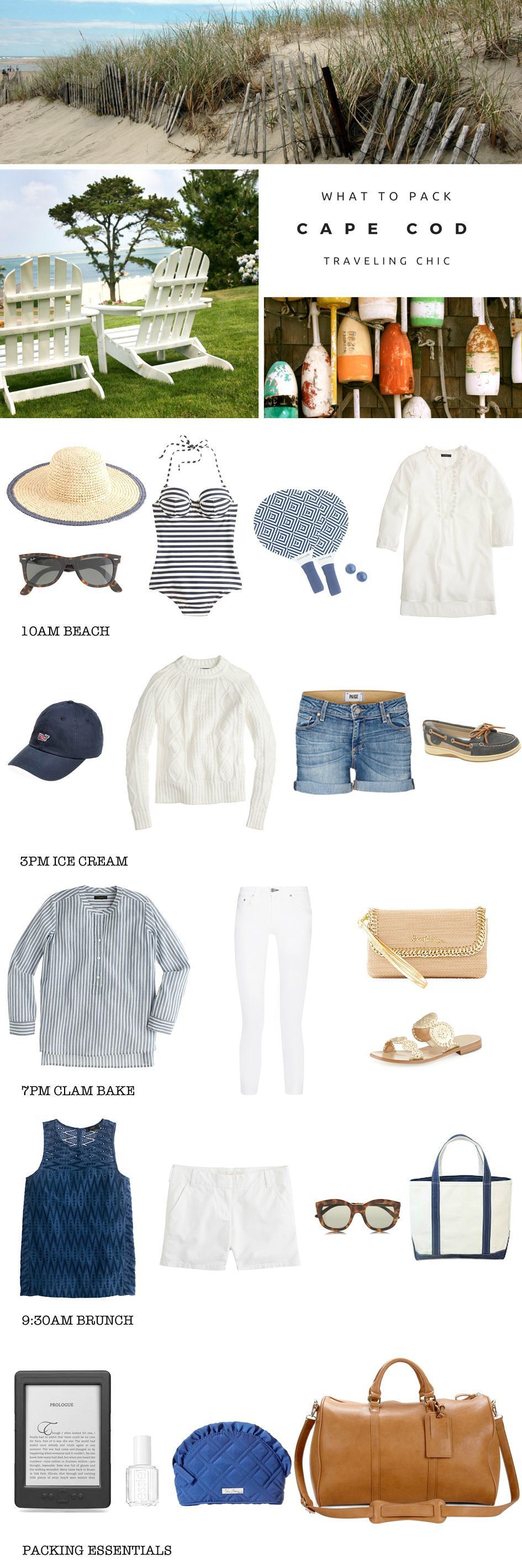 What to pack for a trip to Cape Cod, Massachusetts. The perfect packing list for a trip to New England and the beach. Covers