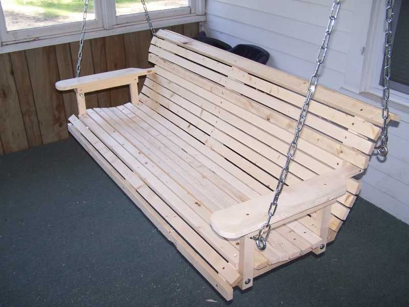 Wood Porch Swing Plan – Homemade porch swing that is easy to build—great plans with the sturdy frame inst.