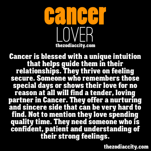 Zodiac Files: The Cancer lover.