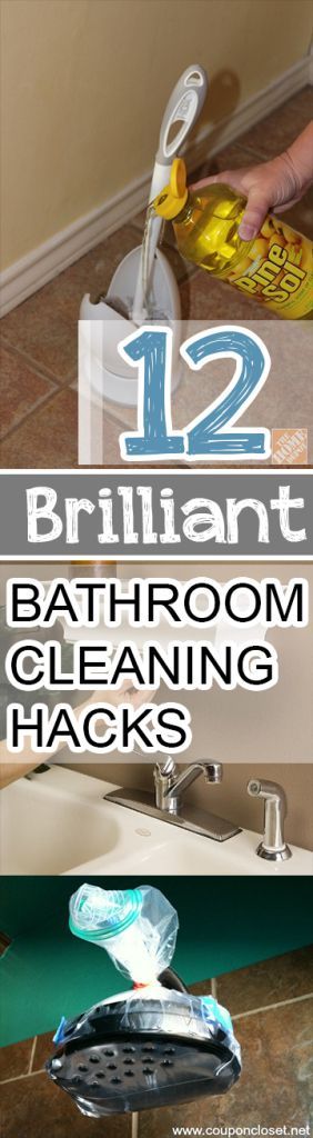 12 Brilliant Bathroom Cleaning Hacks-the best tips and tricks to help you clean your bathroom.
