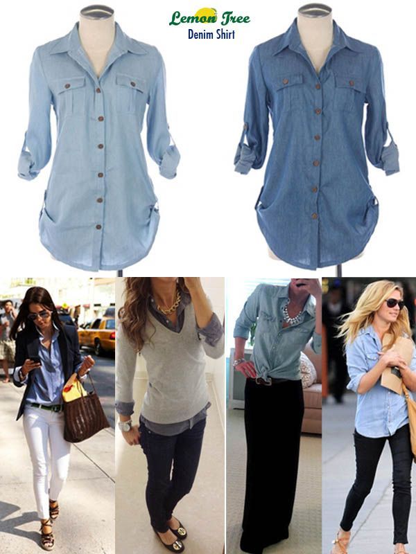 4 Ways to Wear Denim Shirt: Lemontree – Repeat Possessions Blog