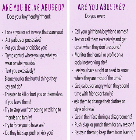 Abusive Relationships | … you are being abused or if you are creating an abusive relationship