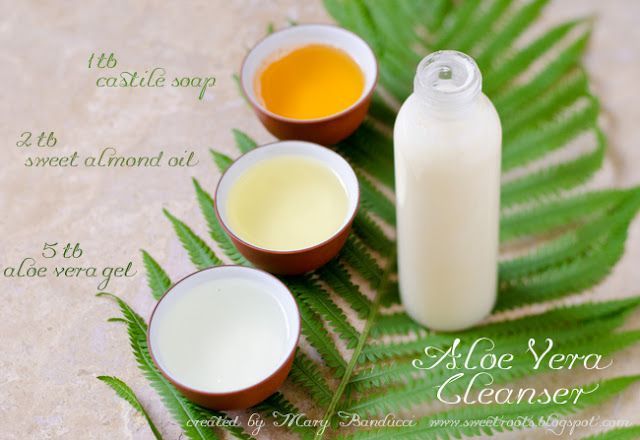 Aloe Vera Cleanser fit for a Queen! Aloe vera gel + sweet almond oil + castile soap equals an amazing cleanser.