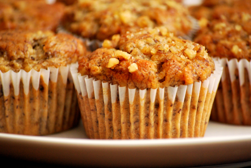 Always looking for a better Banana Nut Muffin recipe. This one looks moist and the picture alone is making me hungry.