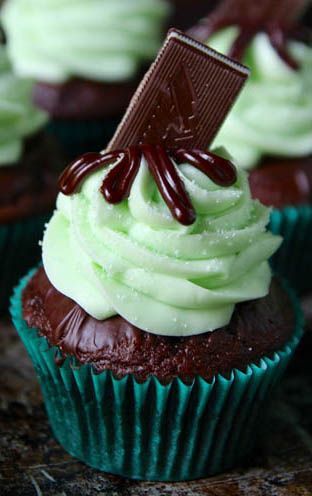 Andes Mint Cupcakes by Your Cup Of Cake. Made these and all I can say is mmm good!