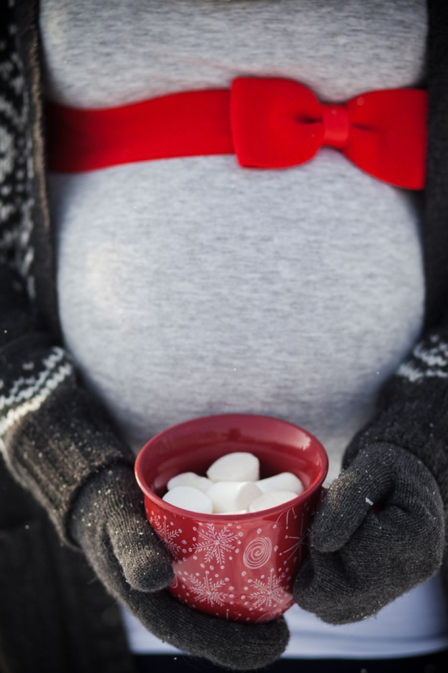 Another way to keep warm in colder shots, something warm to drink! Plus it is super cute :)