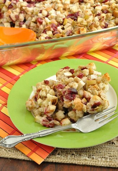 Baked Apple Cranberry Stuffing: Probably on the top of my list to make. :)