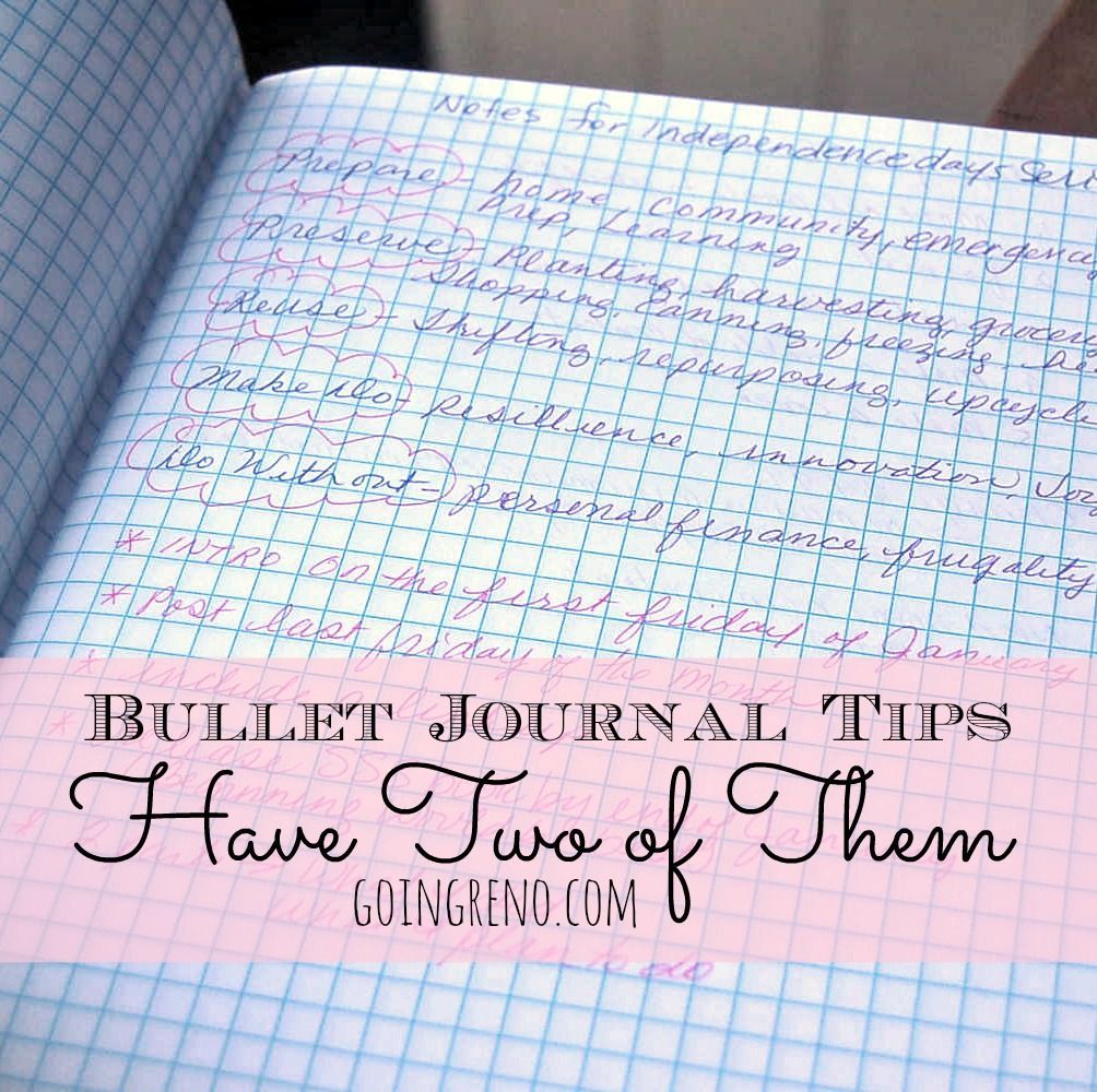 Bullet Journal Tips: Keep one for your to-do list and a separate one for notes, lists, and ideas. This system has made using my