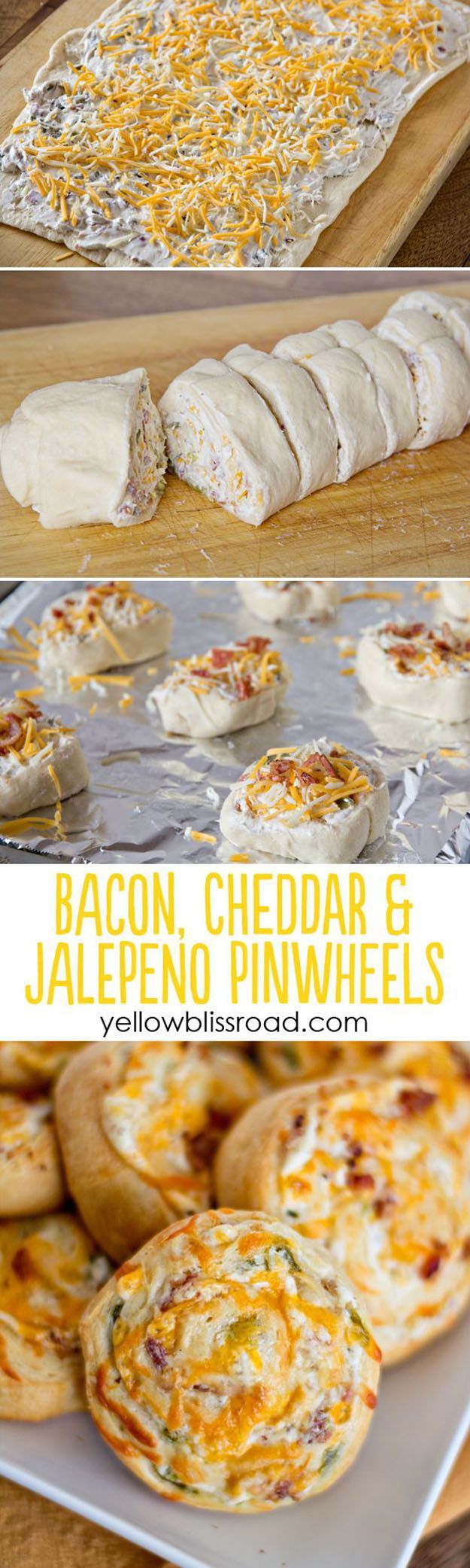 Cheap Party Food Ideas |Easy DIY Recipe for Bacon & Cheese Pinwheels | DIY Projects and Crafts by DIY JOY