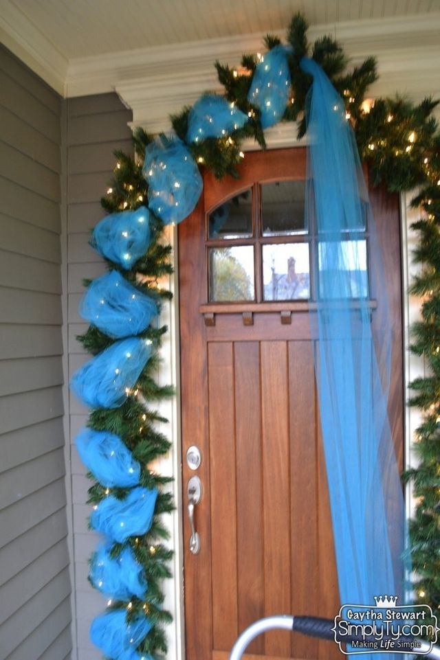 Front Door Deco Mesh Christmas Decorations -   Christmas Door Decorations Ideas