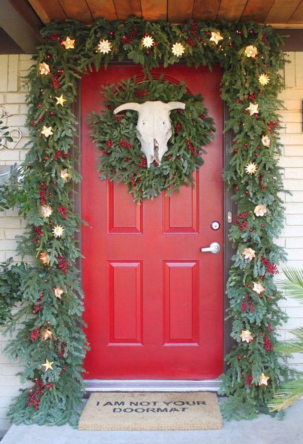 Cowboy Christmas Decor -   Christmas Door Decorations Ideas