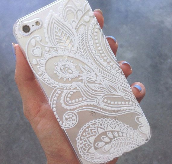 Clear Plastic Case Cover for iPhone 6 4.7 Henna White by STUCHI