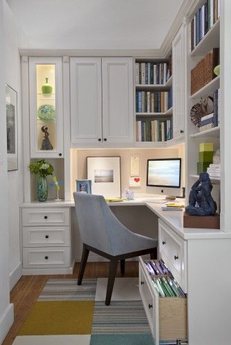 compact office with lots of storage