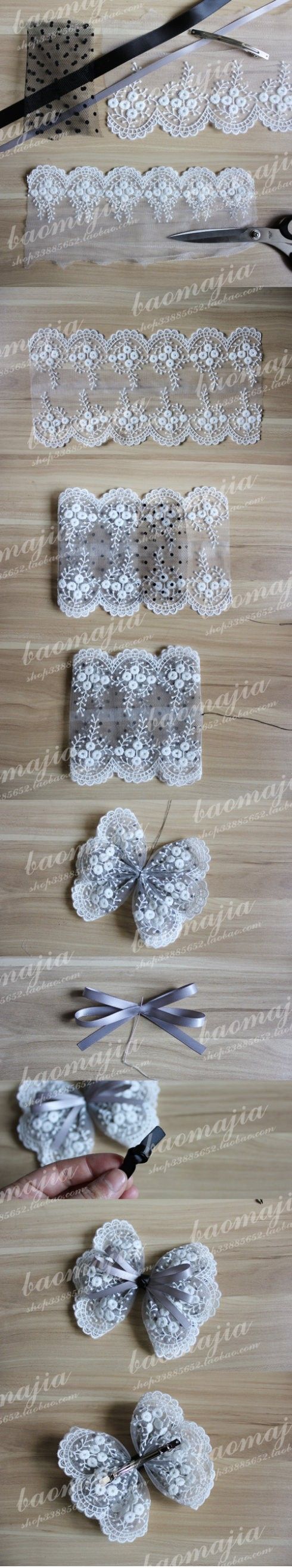 cute butterfly from lace for pin