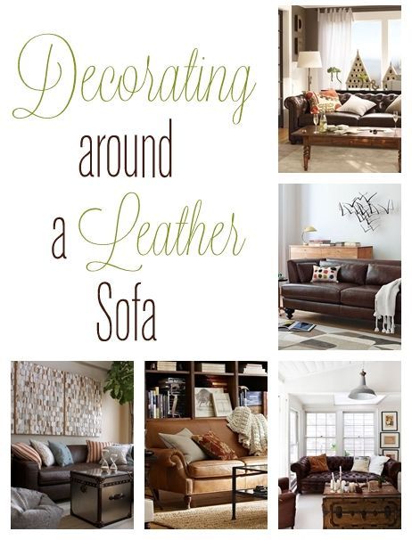 decorating around a leather sofa- amazing ideas & inspiration pictures!