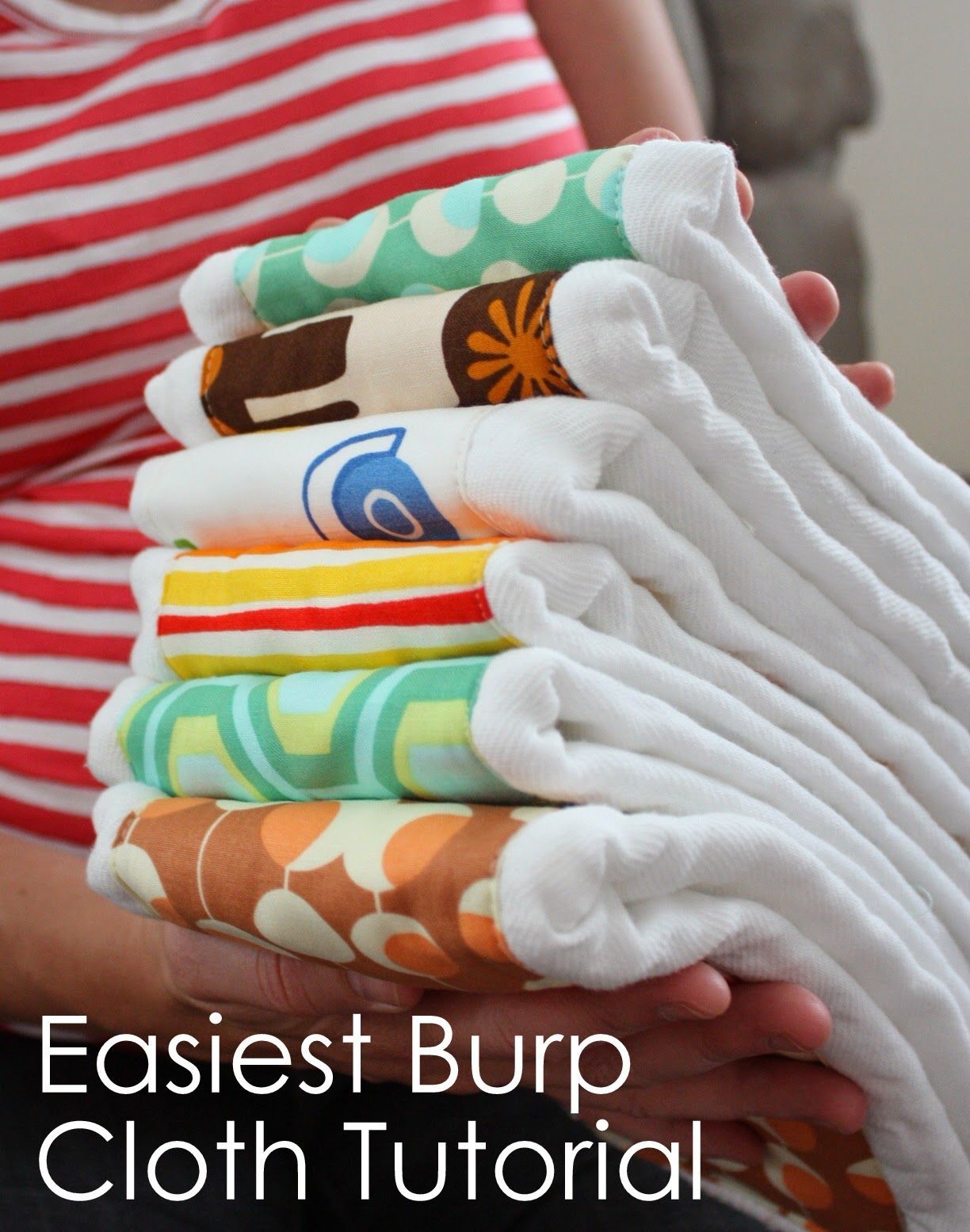 Diary of a Quilter – a quilt blog: Perhaps the easiest burp-cloth tutorial ever.