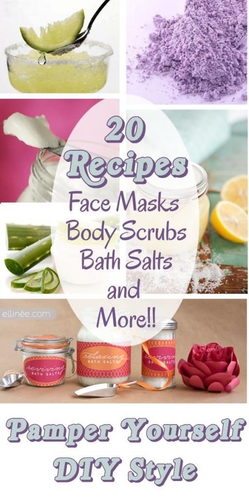 diy home sweet home: Pamper Yourself DIY Style – 20 recipes for face masks, body scrubs, bath salts, and more