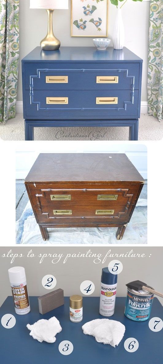 DIY – Spray Painting Furniture – Full Step-by-Step Tutorial with lots of tips and information to achieve a perfect, smooth finish.