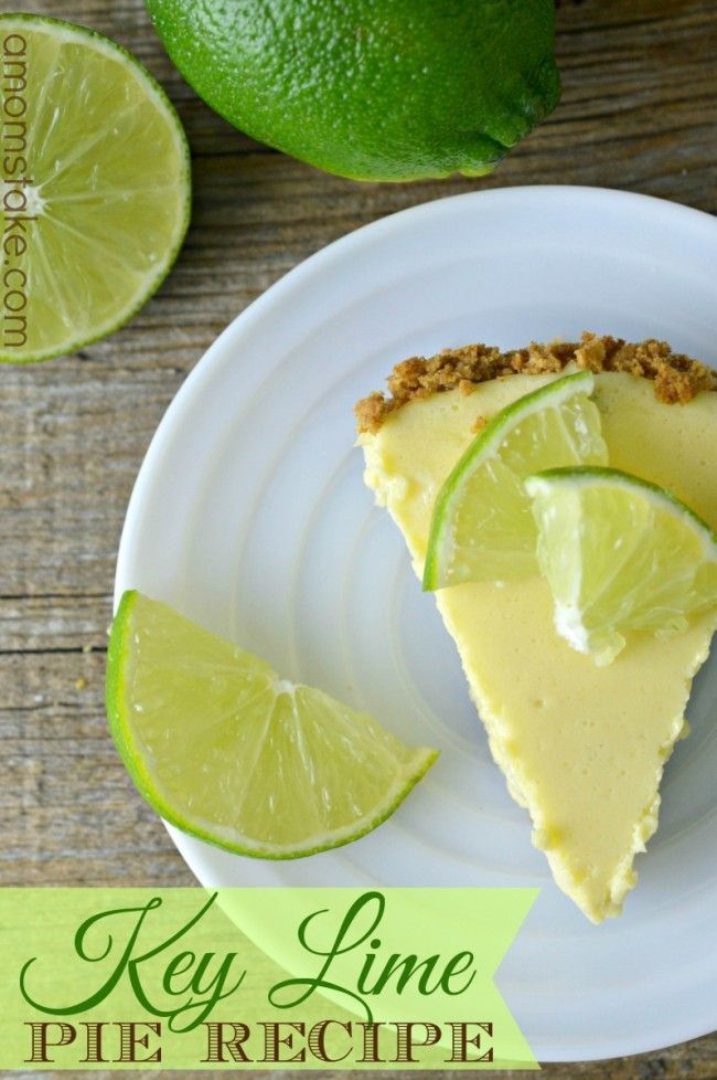 Easy Key Lime Pie Recipe – This is the BEST dessert! Just 6 ingredients including the homemade graham cracker crust!