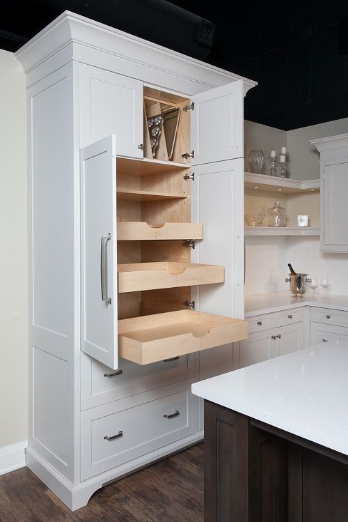 Furniture-style pantry.