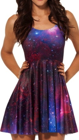 Galaxy Purple Skater Dress. Would even be casual Friday cute if you topped it with a little cardigan.