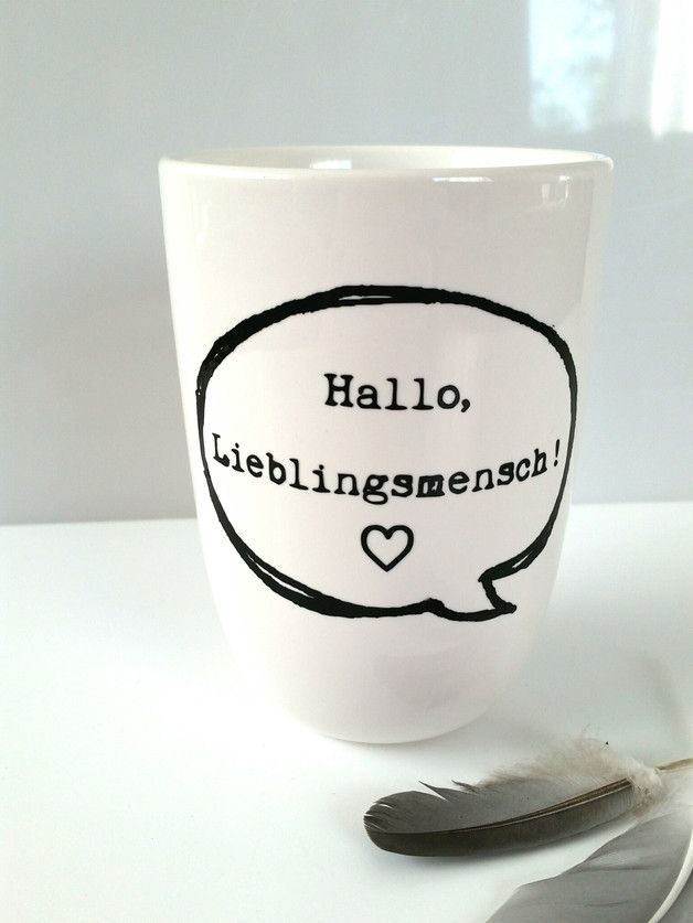 Geschenkidee für den Lieblingsmensch, Becher / gift idea for best friends, boy- and girlfriend by JU-Grafik via DaWanda.com