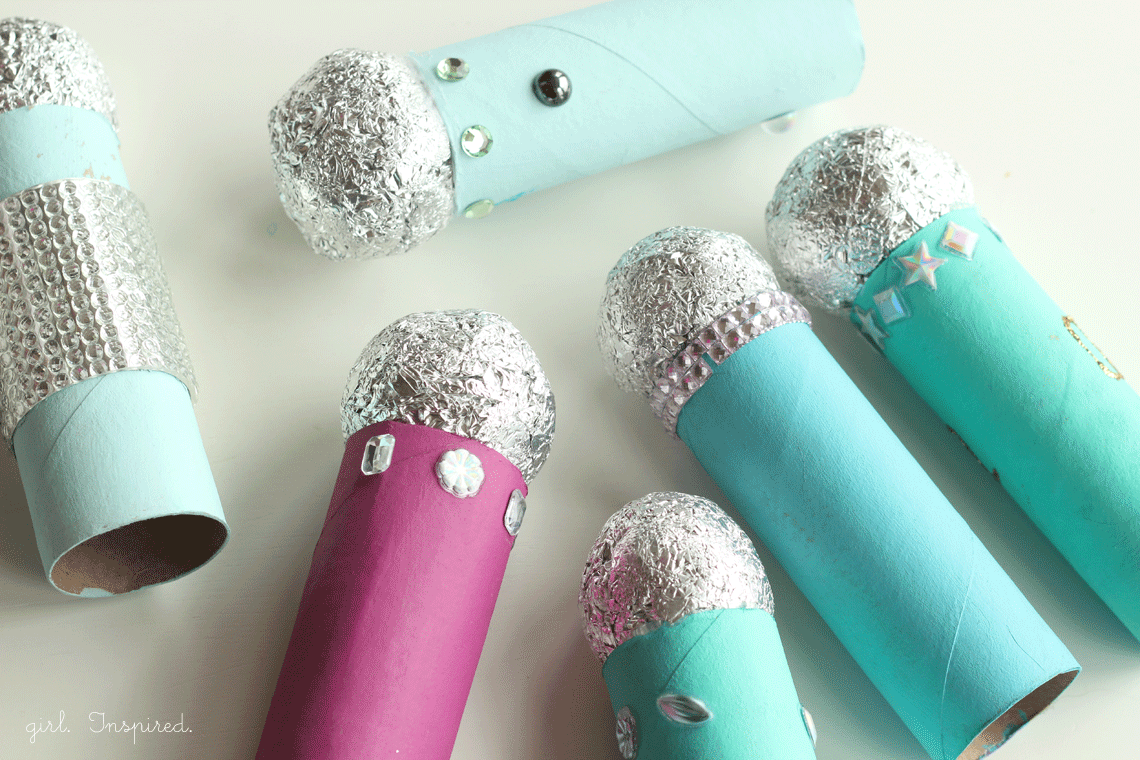 girl. Inspired.: Microphone Craft Party Activity…great craft for kiddos to make while at the party!