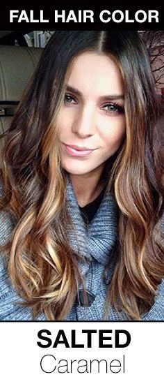 Gorgeous fall hair color for brunettes! Brown hair with salted caramel highlights. I likey