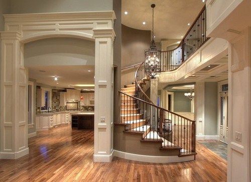 gorgeous open floor plan & spiral staircase!