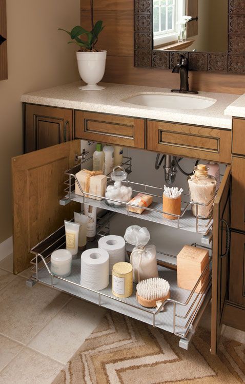 Great idea for supplies under the kitchen sink too. Cabinet Products | Kitchen and Bathroom Cabinets | Kitchen Craft