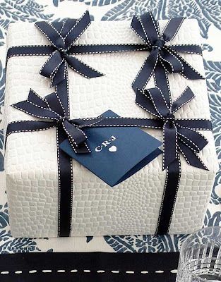 Great ribbon idea for Xmas wrap! Im always adding new tricks to my elfish arsenal… ;)