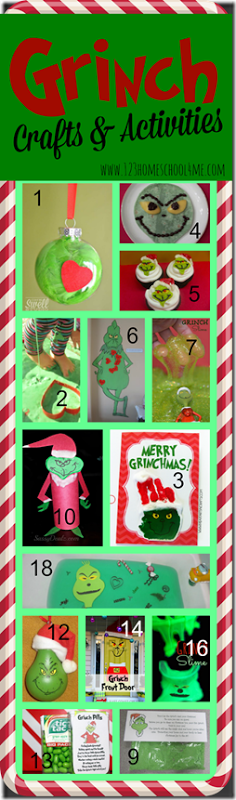 Grinch Crafts for Kids – Tons of super cute Christmas Crafts for Kids based on classic book The Grinch by Dr. Seuss. These kids