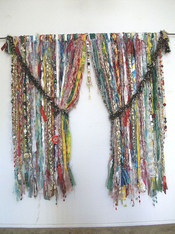 Gypsy Curtains. must have for my studio!!! Wow what a great way to display all the fancy trims I have :-)