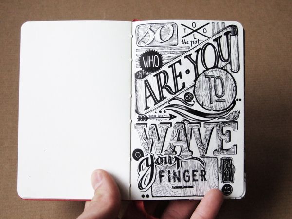 hand lettering in/on my sketchbooks on Behance