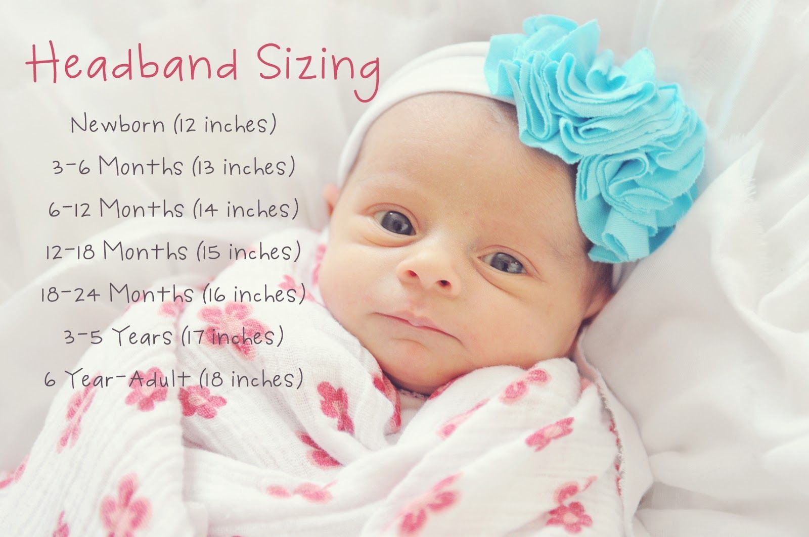 Headband sizing for DIYers – HOW HANDY!! This was from Meredith Rowleys blog which was VERY entertaining! A photographer mom with