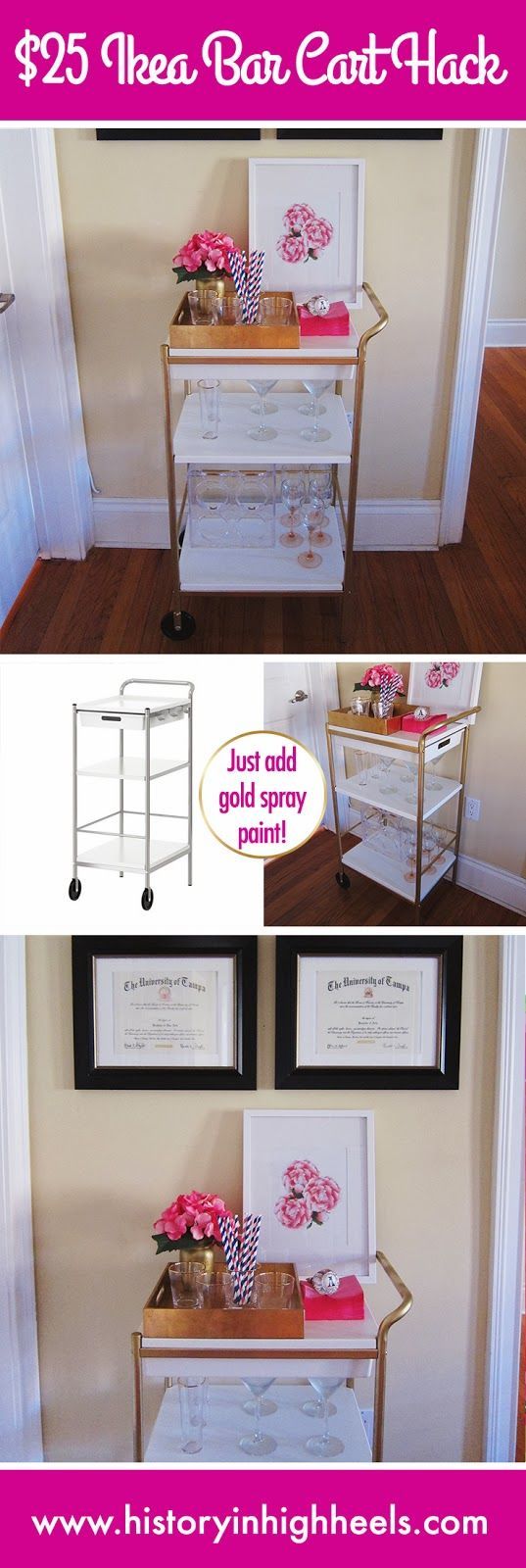 History In High Heels: DIY: Ikea Bar Cart Hack