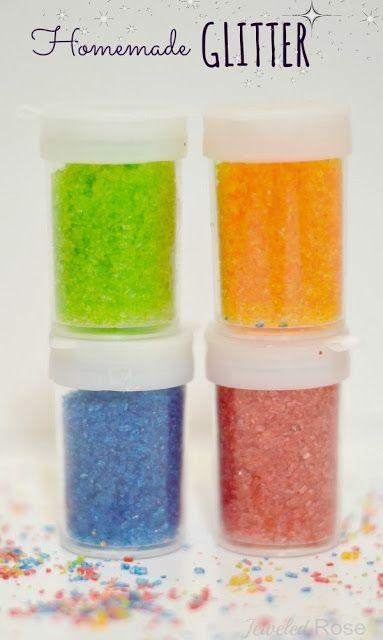 Homemade Glitter Recipe- easy & fun to make and kids feel such a sense of of pride when using craft materials they made