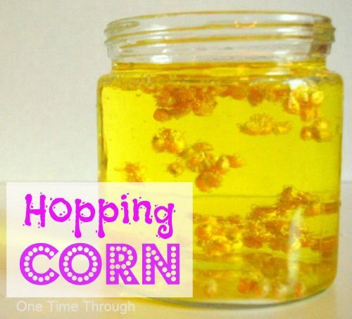 Hopping Corn Science Activity – this would be an easy science project that even very young children could do.