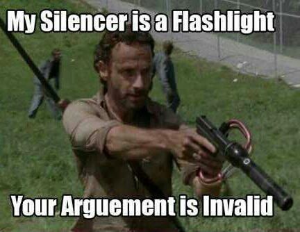 How the silencer was actually a flashlight: | The 33 Most Frustrating Things About “The Walking Dead”