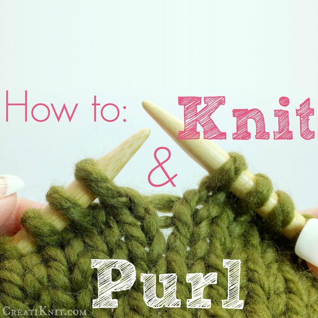 How to Knit & Purl. Learn the basics of knitting and purling with this fun & quick photo tutorial!  Happy Knitting!