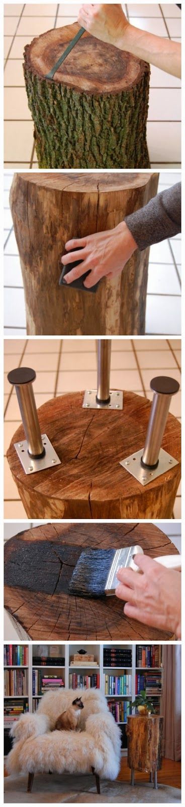 How to Make a Tree Stump Table