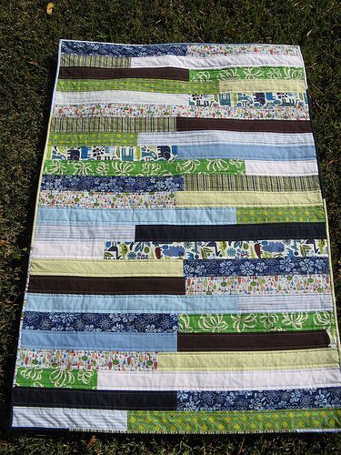 I have always wanted to make a simple quilt, I have never thought about doing it this way. I like this!