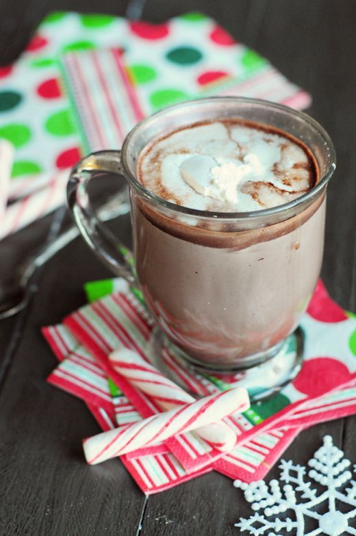 Kahlua Peppermint Hot Chocolate ~ Garnish with peppermint stick and marshmallows or whipped cream. (If you are out of drinking