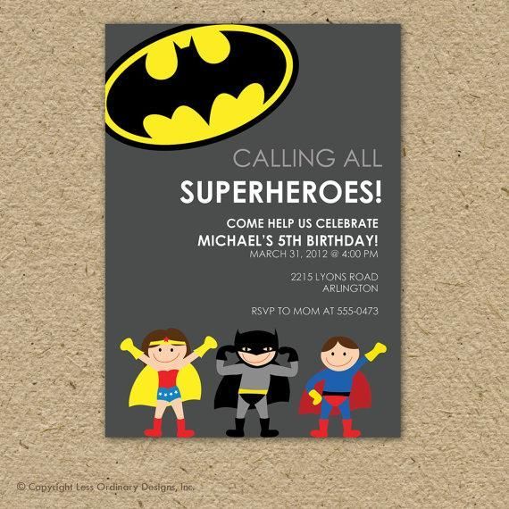 Make cute superhero invitations. // How To Throw The Most Awesome Superhero Party Ever