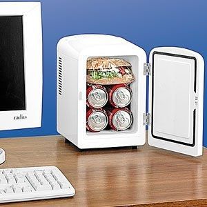 Micro Cool Mini Fridge – this fridge at work would be epic. No more putting things in the “community fridge.”