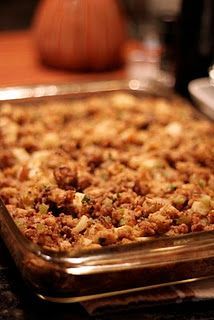 My mother made the very, very best sausage stuffing for the holidays.  I carried on the tradition and now my daughter carries it